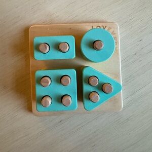 Lovevery Sort & Stack Peg Puzzle Enthusiast Play Kit, Toddler Montessori Toy